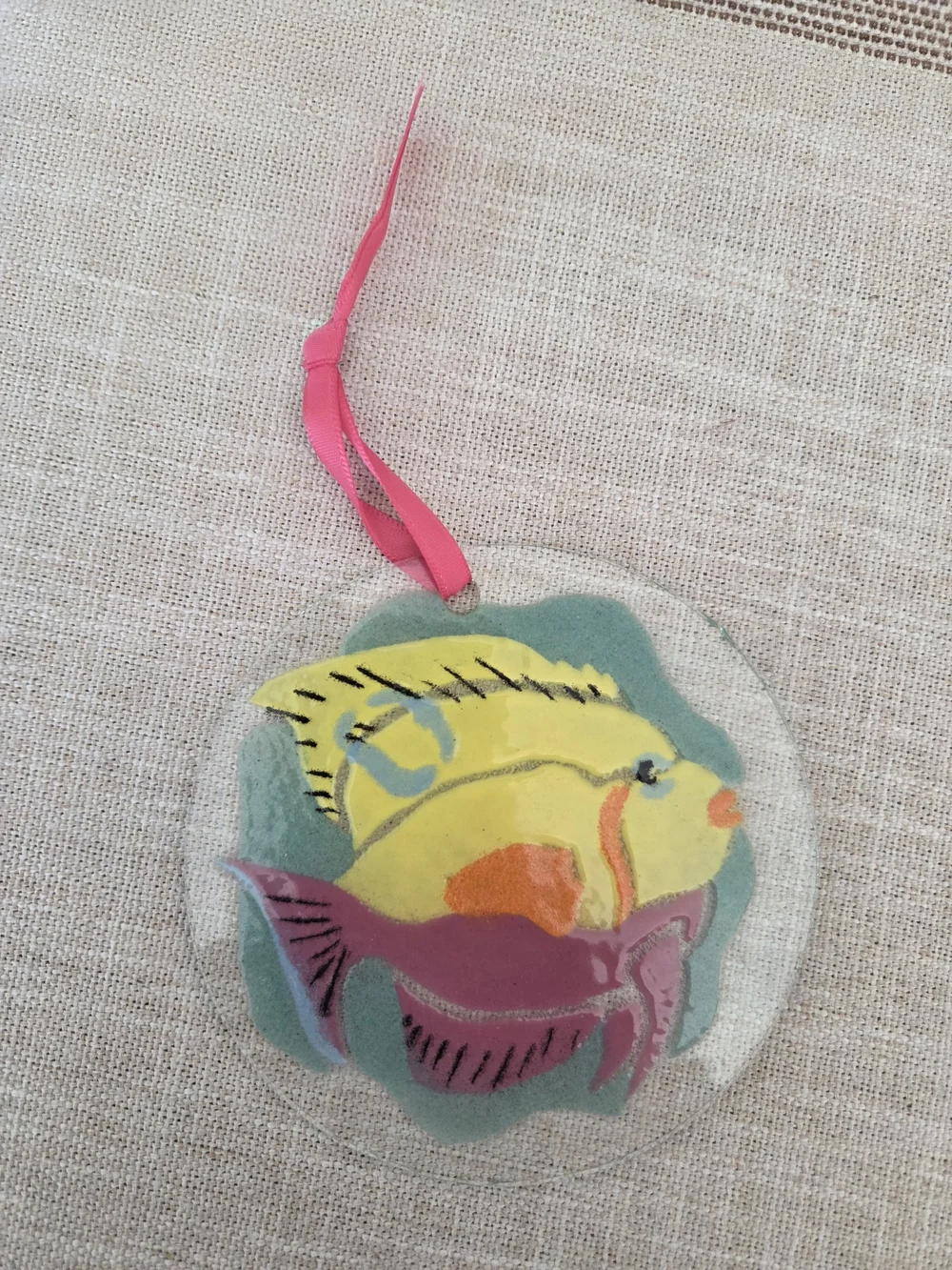 FOLIO Hand Painted Glass Suncatcher